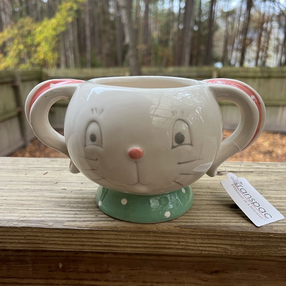 JOHANNA PARKER Transpac Bunny Mug Bowl NWT NEW New